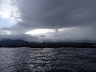 storm clouds over the ocean