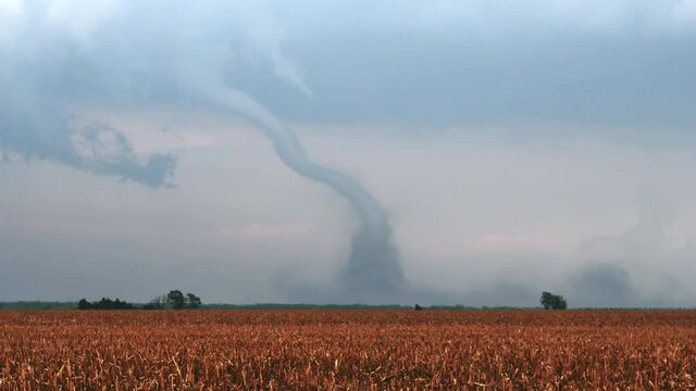 Tornado over fields