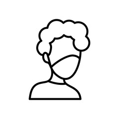 avatar man with protective mouth mask icon, line style