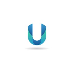 initial u logo design vector, symbol, icon, element, template