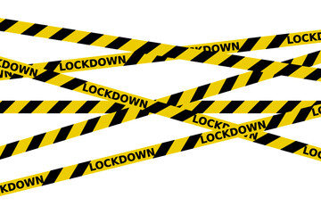 COVID-19 LOCKDOWN Coronavirus Lockdown for quarantine Illustration Vector