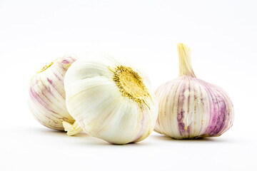 garlic isolated on white background