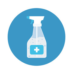 Hands sanitizer bottle design, Disinfects clean antibacterial and hygiene theme Vector illustration