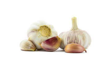 garlic isolated on white