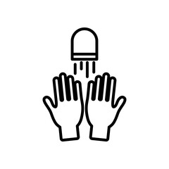 Obraz premium hands and water faucet icon, line style