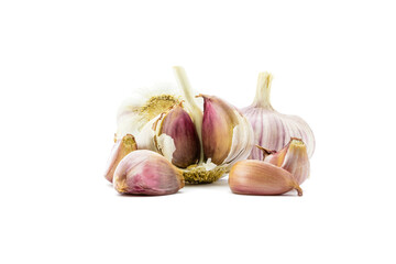 garlic isolated on white