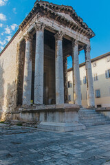 Roman Temple of Augustus in Pula, Croatia