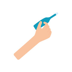 hand holding a digital thermometer icon, flat style