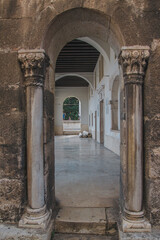 Ancient churches located in Pula. Old historic landmarks