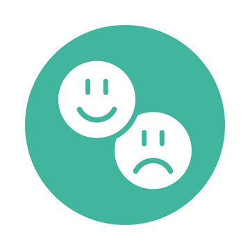 emojis faces block style icon