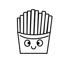 vector illustration of a french fries