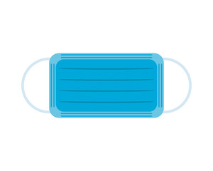 blue medical mask protection accessory icon