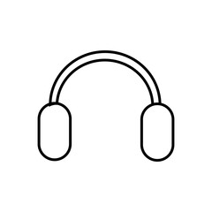 headphones icon on white background