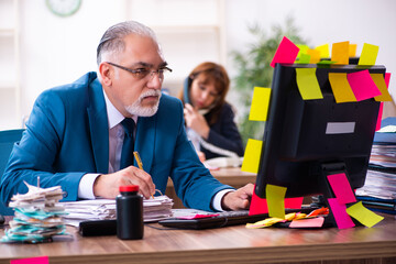 Two employees and excessive work in the office