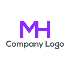 M H Letter Logo Design/letter logo
