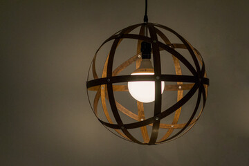 Obraz premium Wooden oval lamp