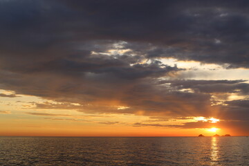 sunset over the sea