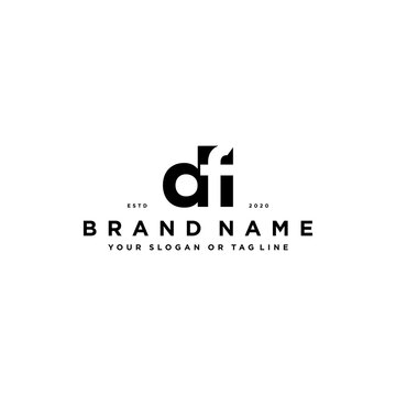 letter DF logo design vector