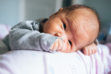 cute infant boy at home