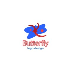 Abstract Butterfly logo template. Creative logo design illustration.