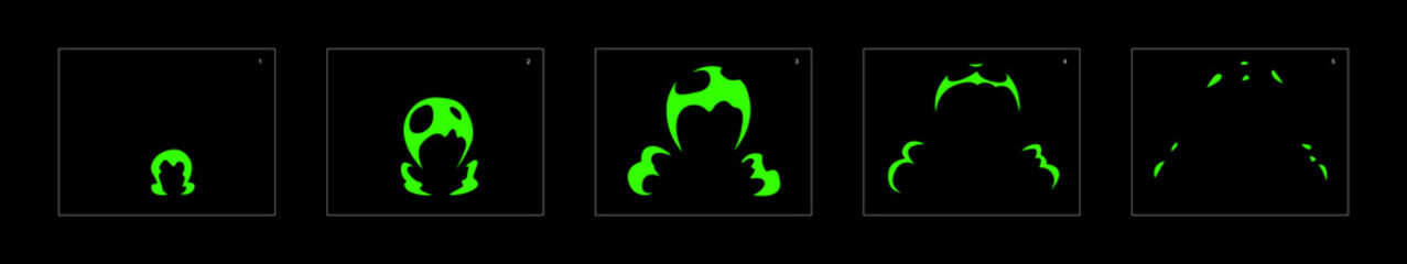 liquid explosion effect. Explosion Animation effect. Animation Sprite sheet for games, cartoon or animation. vector style animation effect 1143.