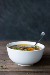 Soup Gray Background