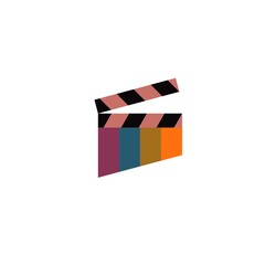 Fototapeta premium Cinematography and film industry logo designs. Video movie entertainment icons. movie film illustration. Suitable for cinema,multimedia,film production, studio center etc.