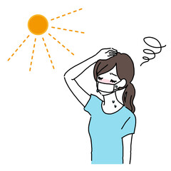 マスク　熱中症　女性