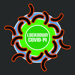 Badge Campaign Lockdown Covid-19 EPS 10.
Lockdown Covid-19 Badges Illustration Set EPS 10 in Circle. Perfect for healthcare, hospital, medical, lockdown, social distancing, etc.
