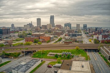 Aerial View of Omaha, Nebraska - obrazy, fototapety, plakaty