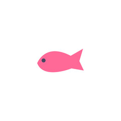 fish flat icon, vector illustration