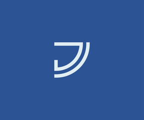Abstract letter J logo design vector template