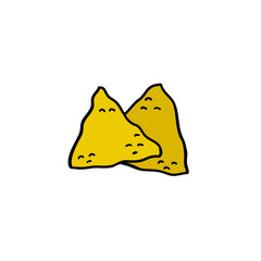nachos doodle icon, vector illustration