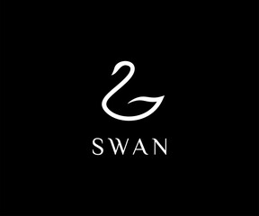 Fototapeta premium Swan logo design template vector