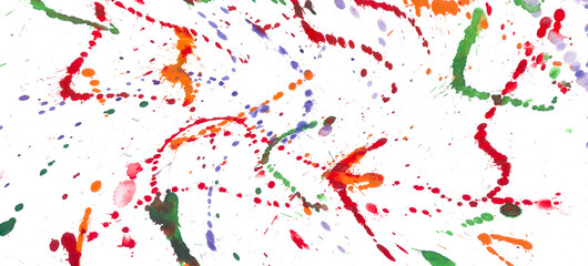 Abstract splashes of watercolor