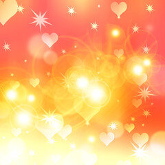  background with hearts and stars