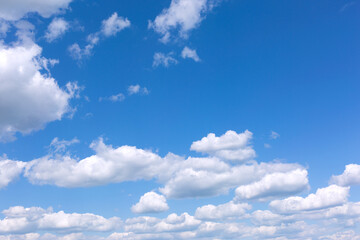 Obraz na płótnie Canvas Blue sky background with white clouds.