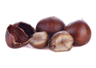 chestnuts isolated on white background