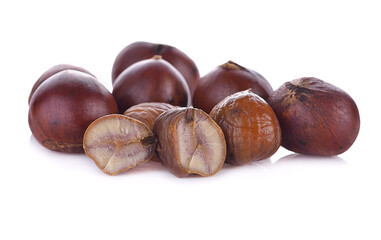 chestnuts isolated on white background