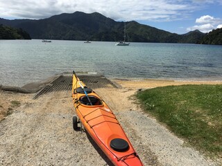 Kayak and Ngakuta bay, New Zealand