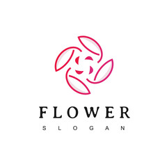 Flower logo. Floral icon. Floral emblem. Cosmetics, Spa, Hotel, Beauty salon, Decoration, Boutique logo.