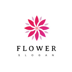 Flower logo. Floral icon. Floral emblem. Cosmetics, Spa, Hotel, Beauty salon, Decoration, Boutique logo.