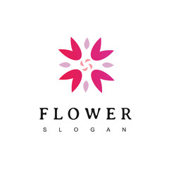 Flower logo. Floral icon. Floral emblem. Cosmetics, Spa, Hotel, Beauty salon, Decoration, Boutique logo.