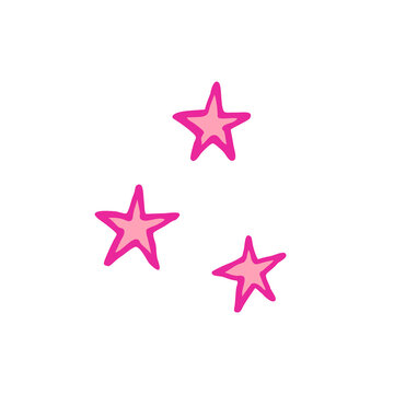 stars doodle icon, vector illustration