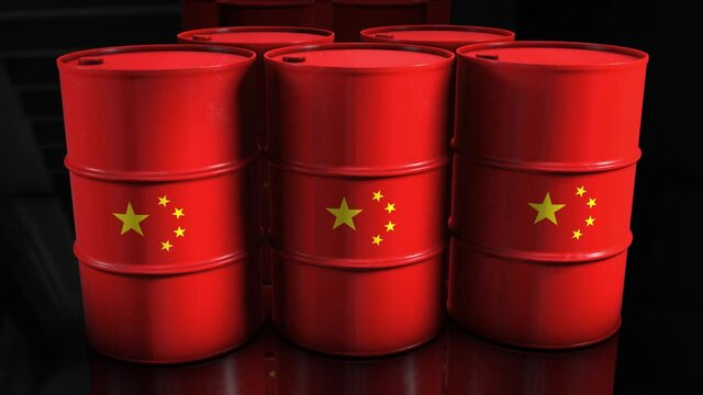 China crude oil barrels petroleum energy production commodity trade 3D render