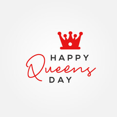 Obraz premium Happy Queens Day Vector Design Illustration