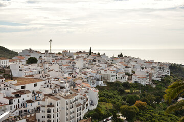 Fototapeta premium beautiful white village, Frigiliana, Spain 