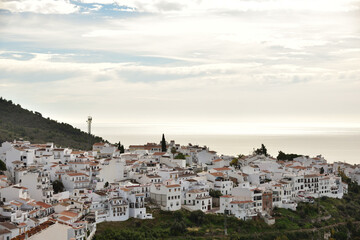 Fototapeta na wymiar beautiful white village, Frigiliana, Spain 
