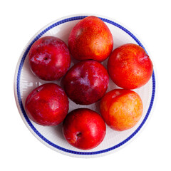 Tasty ripe red plum