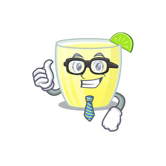 cartoon drawing of daiquiri cocktail Businessman wearing glasses and tie